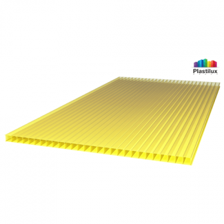 Сотовый поликарбонат ULTRAMARIN, цвет жёлтый, размер 2100x12000 мм, толщина 6 мм